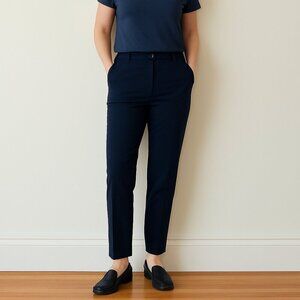 J&L Atelier Navy elastic waist pull on straight skinny pants women’s size small